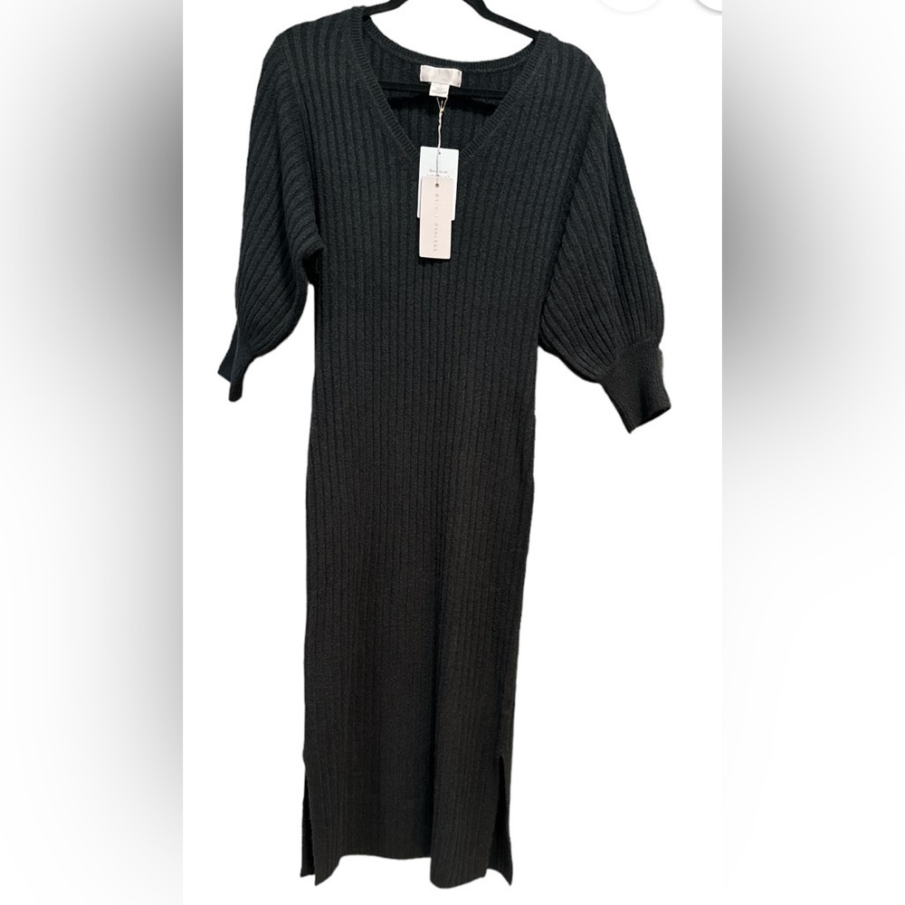 Rachel Parcell Bubble Sleeve Ribbed Knit Sweater Dress NWT sz S